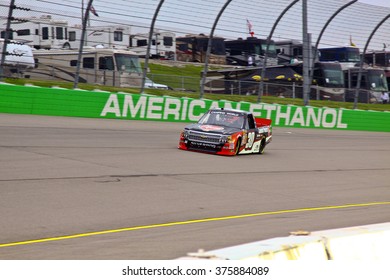 Newton Iowa, USA - July 11, 2014: NASCAR Camping World Truck Series, American Ethanol 200. Iowa Speedway. 30 Ron Hornaday Jr., Chevrolet, Turner Scott Motorsports