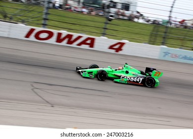 Newton Iowa, USA - June 23, 2013: Indycar Iowa Corn 250 Race Iowa Speedway James Hinchcliffe