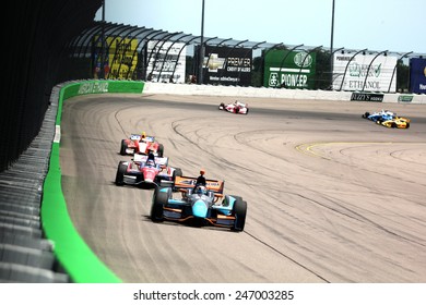 Newton Iowa, USA - June 23, 2013: Indycar Iowa Corn 250 Race Iowa Speedway Alex Tagliani