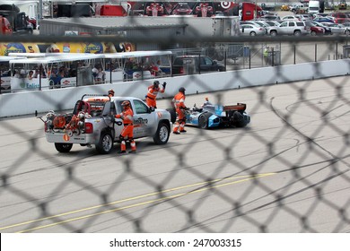 Newton Iowa, USA - June 23, 2013: Indycar Iowa Corn 250 Race Iowa Speedway Alex Tagliani