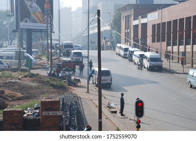 Newton, Johannesburg/South Africa - November 2011: A Balcony View Showing One Of The Many Entrances And Exits Of Bree Taxi Rank. 