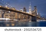 NewYork city skyline at Night, New York, United States of America