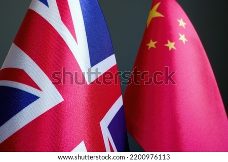 Next to the flags of Great Britain and China.