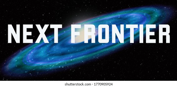 Next Frontier Theme With Cosmic Spiral Galaxy Background