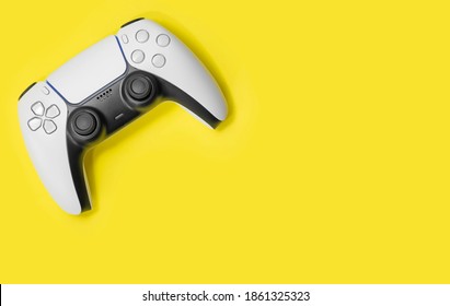 Next Gen Game Controller On Yellow Background