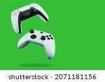 Next Generation Controllers falling on green background.