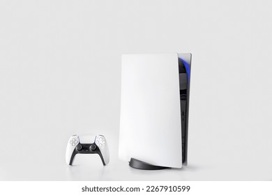 Next Generation game console isolated on white background - Shutterstock ID 2267910599