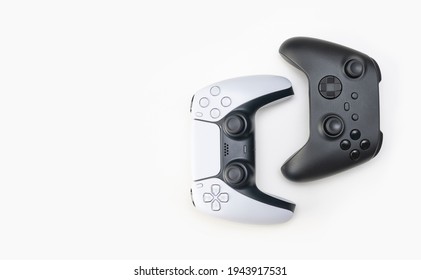 Next Generation game controller on white background