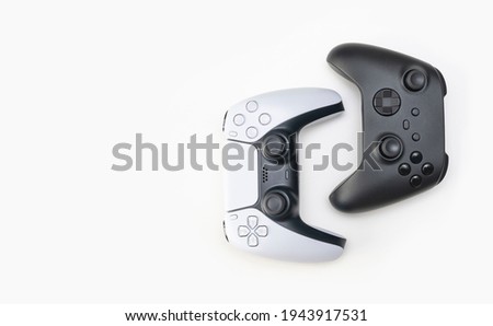 Next Generation game controller on white background