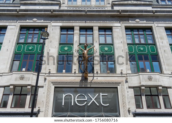 Next retail store front on Oxford Street in the\
daytime. London - 14th June\
2020