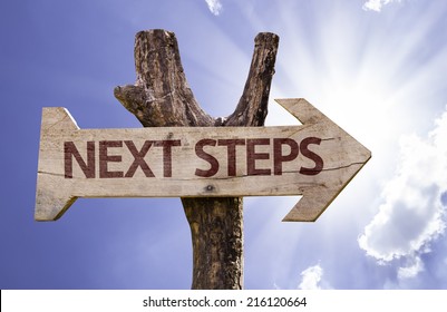 Next Steps Wooden Sign On Beautiful Stock Photo 216120664 | Shutterstock