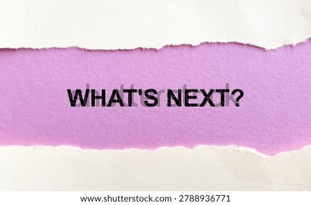 What’s Next text revealed through torn paper on pink background representing future planning and strategic thinking concept.