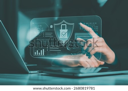 Next-gen cybersecurity interface showing user authentication with encrypted password access. professional uses holographic display to ensure secure login and identity verification in digital systems.
