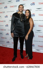 NFL player Colin Kaepernick (L) and Nessa attend the Time 100 Gala at Frederick P. Rose Hall on April 25, 2017 in New York City.
