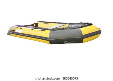nflatable boat under the white background