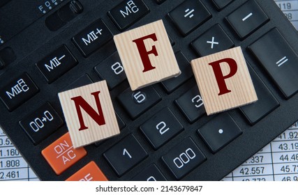 Nfp Nonfarm Payrolls Acronym On Wooden Stock Photo 2143679847 ...