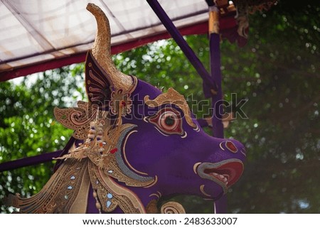 Ngaben ceremony procession or corpse burning at Ubud Palace, Bali