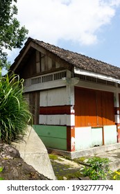 Nganjuk, Indonesia - March 02, 2021 : The house is used to sell food and drinks to tourists in the tourist area of Roro Kuning, Nganjuk, Indonesia.