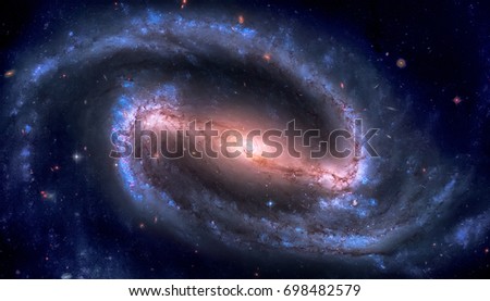 NGC 1300 is a barred spiral galaxy in the constellation Eridanus. Retouched image. Elements of this image furnished by NASA.