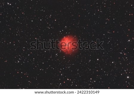 NGC 1624 open cluster of stars within an emission nebula