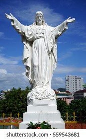 NHA TRANG, VIETNAM - CIRCA JANUARY 2017 Statue of Yesus near cathedral - Shutterstock ID 559543681