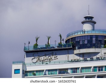 Nha Trang, Vietnam - December 24, 2019: View Of The Skylight Havana Rooftop Sky Bar.