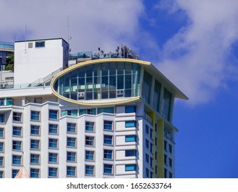 Nha Trang, Vietnam - December 24, 2019: View Of The Skylight Havana Rooftop Sky Bar.