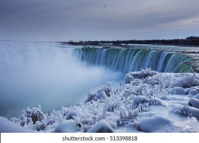 Niagara cascades in winter, Ontario Canada