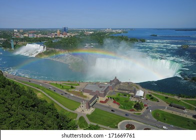 Niagara falls. American and Canadian border.