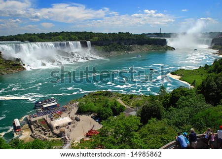 Niagara Falls, American and Canadian falls, US, Canada