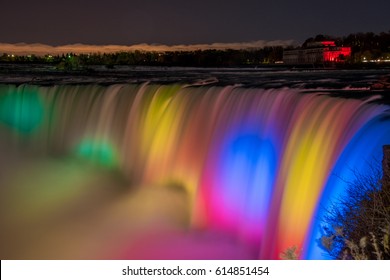 Niagara Falls, Canada At Night