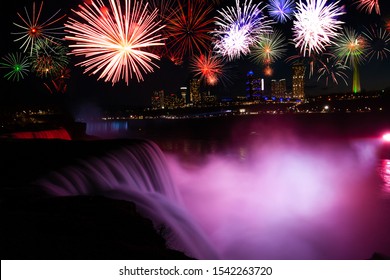 Niagara Falls And Fireworks Celebration Show USA