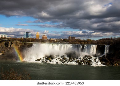 Niagara Falls Landscape and Rainbow