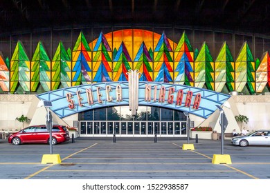 Niagara Falls, New York, USA - September 2, 2019: Entrance Of Seneca Niagara Casino & Hotel In Niagara Falls, New York, USA Owned By The Seneca Nation Of Indians.