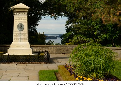 Niagara Falls, Ontario, Canada - October 6, 2012: Monument At Queenston Heights To Heroine Laura Secord In War Of 1812 With The United States