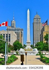 Niagara Square In Downtown Buffalo, NY, USA