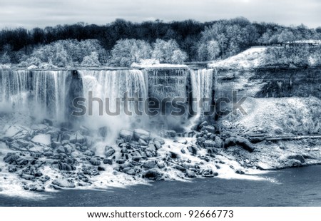 Niagara waterfalls in winter
