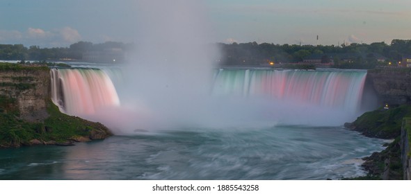 Niagra Falls With Night Lights