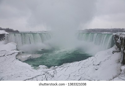 Niagra Falls On A Very Snowy And Cold Day