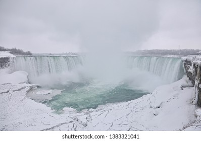 Niagra Falls On A Very Snowy And Cold Day