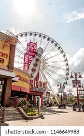 NIAGRA, ONTARIO Canada 06.09.2017 Streets Of Niagra Falls City Entertainment Zone