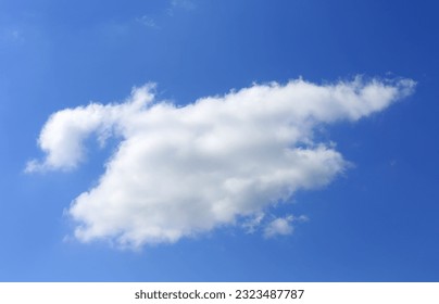 Nice absctract alone cloud in blue summer sky