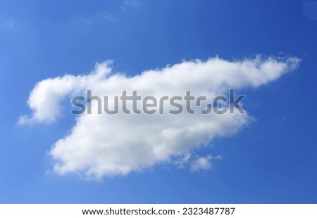 Nice absctract alone cloud in blue summer sky