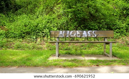 Similar – Image, Stock Photo Graffiti “Fuck Frontex”