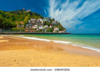 Nice Beach Of San Sebastian, Spain