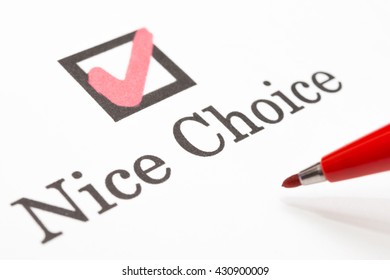 Nice Choice check boxes