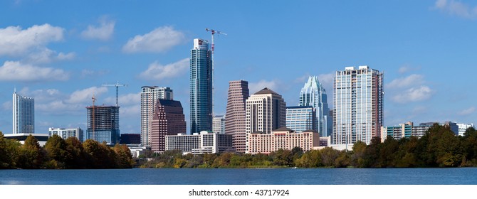 A Nice Cloudy Day In Downtown Austin Texas.