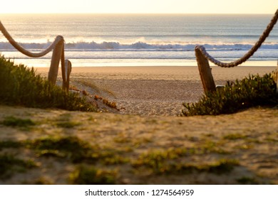 A Nice Entry To The Beach In Portugal At The End Of The Day