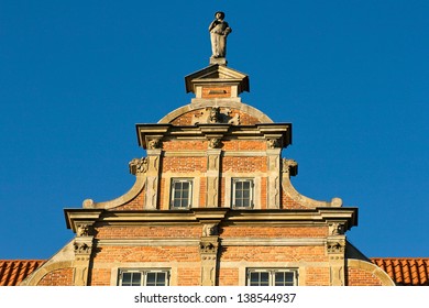 Nice example detail architecture, attic of a tenement house in the Old Town of Gdansk, Poland.
