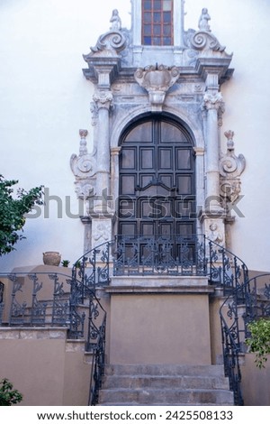 Nice facade of the church of Purgatory in Cefalù, Palermo, Italy